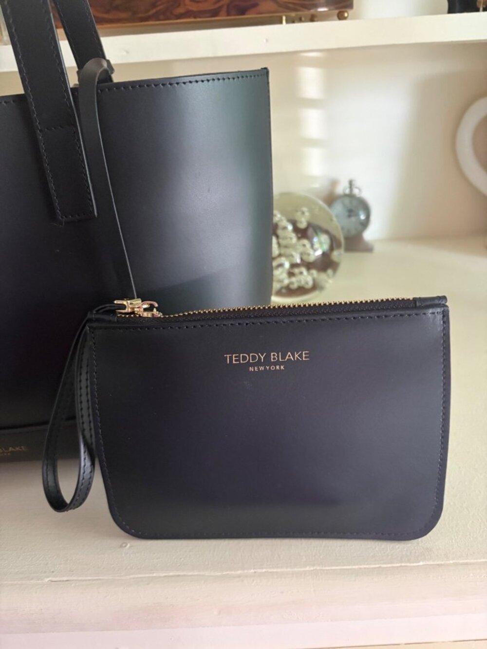 Authentic Teddy Blake Alice Luxury Handbag Shoulder Shopper Tote Black Leather - Picture 8 of 14